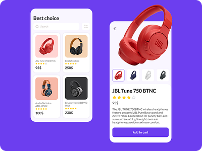 Headphone store app concept