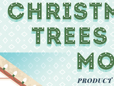 Christmas Trees & More Cover christmas color design lights retro typography