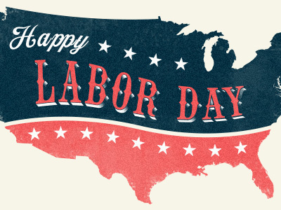 Labor Day E-mail america colors design labor day retro typography