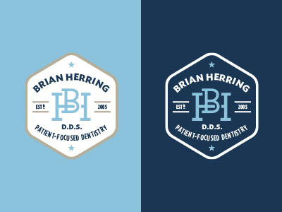 Brian Herring Dentistry Final badge branding dental dentist design logo