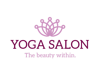 Yoga Salon Logo design logo yoga salon lotus flower crown beauty