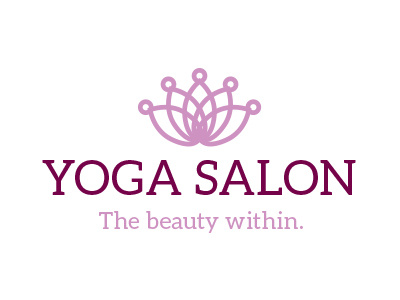 Yoga Salon Logo beauty crown design logo lotus flower salon yoga