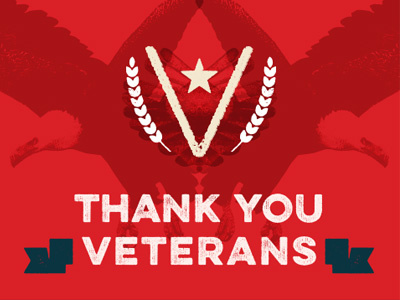 Veterans Day graphic color design eagle typography usa veterans day