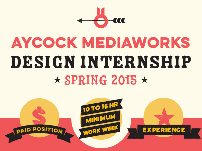 Internship Graphic color design internship retro typography