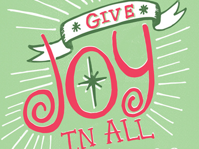 AMW Christmas card christmas design hand drawn joy typography