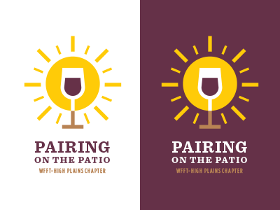 Pairing on the Patio logo condensed design food foundation logo lubbock serif sun texas wine