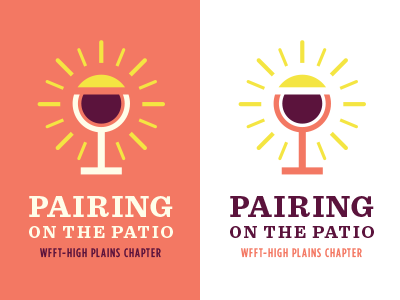 Pairing on the Patio logo 2 condensed design food foundation logo lubbock serif sun texas wine