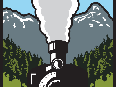 Choo, Choo... boy scouts colorado design durango illustration lubbock mountains smoke texas tracks train trees