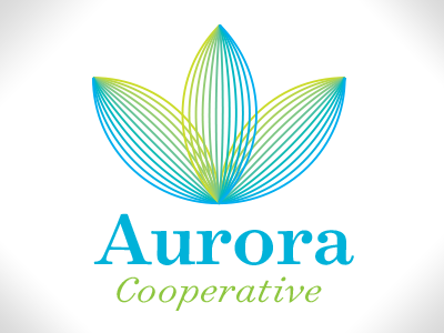 Aurora Co-op logo concept agriculture aurora co op design farming logo plants texas