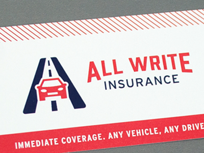 All Write Stationery a auto business card design envelope insurance letterhead logo road stationery stripes