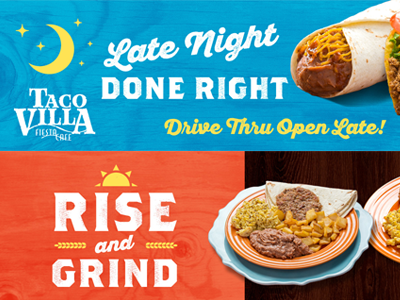 Taco Villa Digital Boards