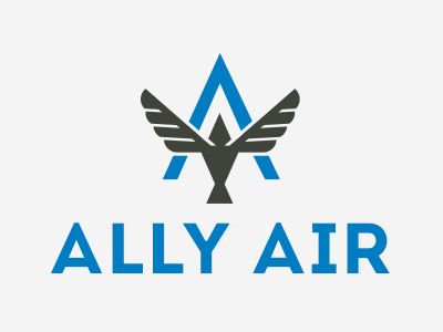 Ally Air air air ambulance ally bird blue design eagle grey logo san serif texas txt