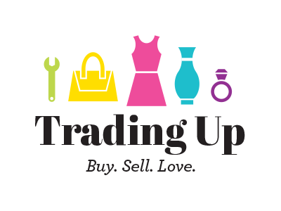 Trading Up Logo 2 buy design dress fashion logo purse ring sell tool typography vase wrench