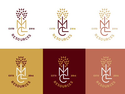 MLC Resources logo colors c communication consulting l leaves logo m resources team building tree