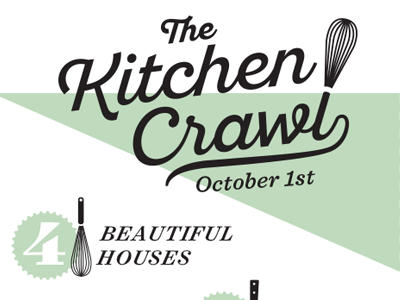 The Kitchen Crawl Collateral crawl food foundation icons kitchen knife logo script whisk wine
