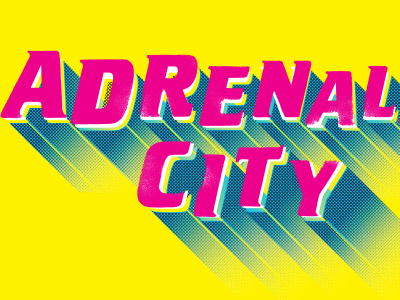 Type play adrenaline city design exploration fade neon texture typography