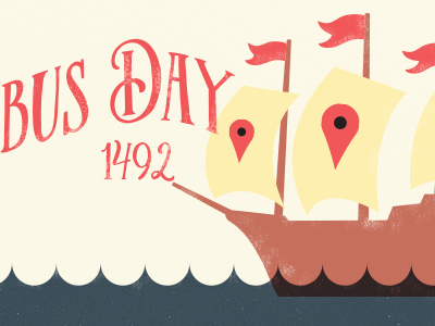 Columbus Day columbus day flag google illustration map ship texture water