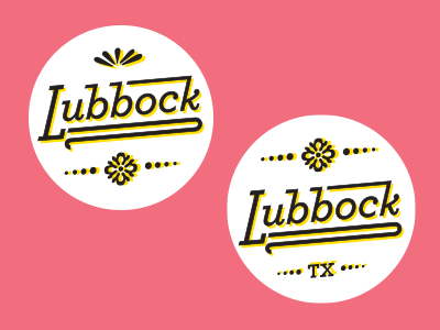 Lubbock - City Icon Set custom decor floral lubbock texas typography vector