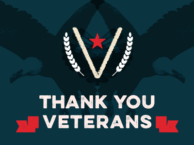 Veterans Day america day eagle illustration laurel star thank you veterans