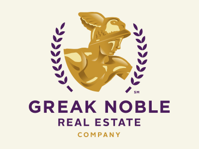 Greak Noble Real Estate Company Final company god greek hermes laurel logo real estate wing