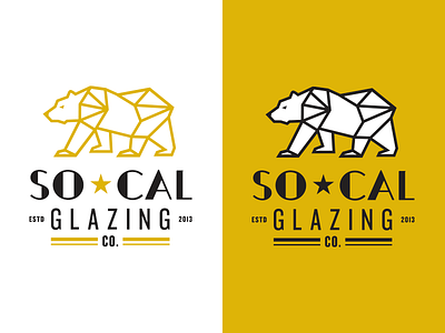 So Cal Glazing Final bear california company glazing logo monoline southern star