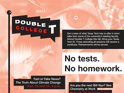Double T College Poster banner collateral flag poster print texas tech