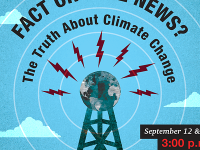 Double-T College Flyers change climate flyer illustration lightning world