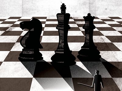 Double- College Flyer: Chess chess design flat illustration texture vector