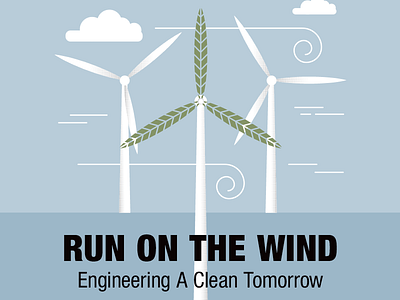 TTU IDEAL Summer Camp Poster branding design flat leaf print science typography wind windmill