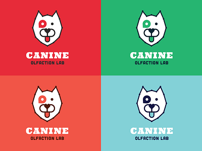 Canine Olfaction Lab logo animal branding design dog ear heart logo love print typography