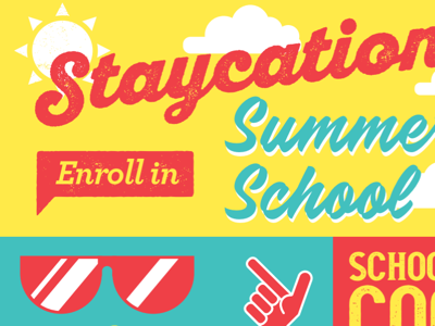 Texas Tech Summer School Postcard branding bright design flat school summer typography university