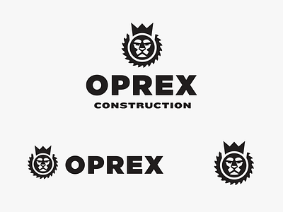 Oprex Construction Logo #1 branding construction crown design identity king lion logo saw