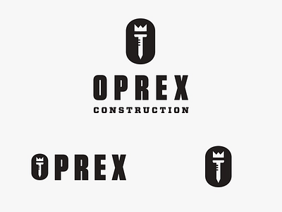 Oprex Construction Logo #2 branding construction crown design identity king lion logo saw