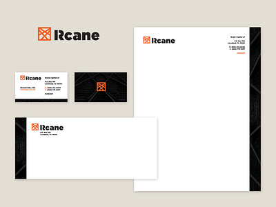 Rcane Stationery mock-up branding business business card consulting d logo design envelope letterhead mockup print stationery typography