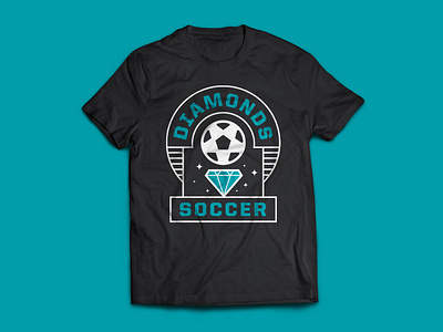 Diamonds Soccer T-shirt diamond logo mockup screenprint soccer soccer ball tshirt typography