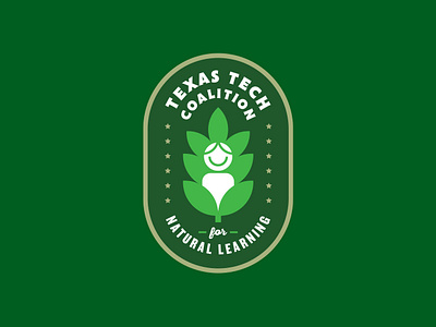 Texas Tech Coalition for Natural Learning badge children education grow leaf learning logo nature typography