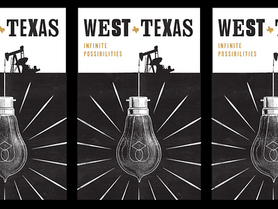 West Texas Poster illustration light poster poster art pump jack retro texas texture typography west texas