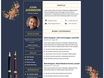 Professional Resume (CV) Template on Figma