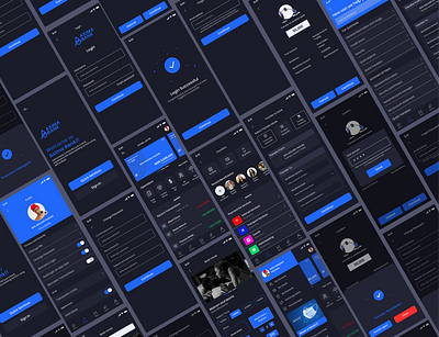 Axima Bank UI Design (Dark mode) android app app bank bank app banking app branding design ui ux