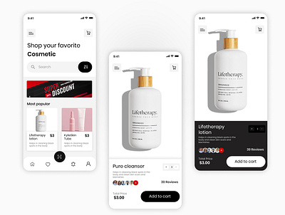 Beauty mobile app Ui/UX android app app beauty beauty app beauty product design landing page ui ux