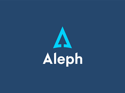 Aleph branding compass design illustration logo minimal vector
