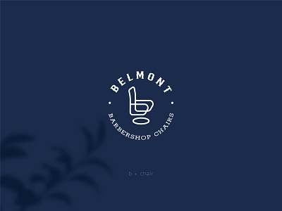 Belmont- barbershop chairs branding icon logo minimal vector