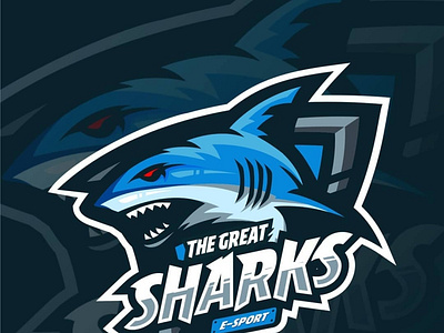 SHARK ESPORT LOGO branding design esport logo icon illustration logo mascot mascot design mascot logo vector