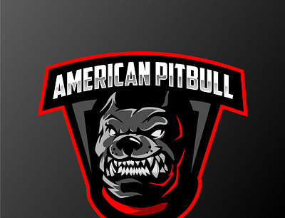 american pitbull branding design esport logo esportlogo game illustration logo mascot design mascot logo vector