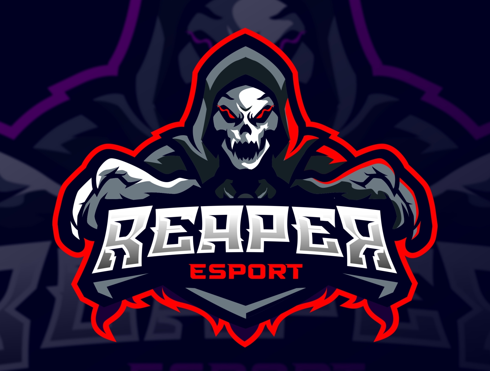 reaper mascot logo by saprol on Dribbble