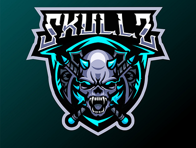 skull1 branding design esport logo esportlogo game illustration logo mascot mascot design mascot logo vector