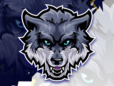 ANGRY WOLF design esport logo illustration logo mascot design mascot logo vector