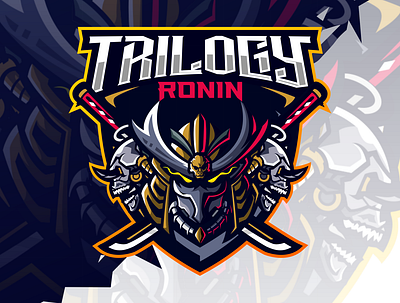 TRILOGY RONIN esport branding design esport logo illustration logo mascot design mascot logo vector