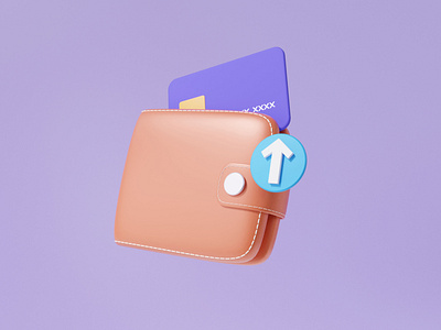 brown wallet illustration concept