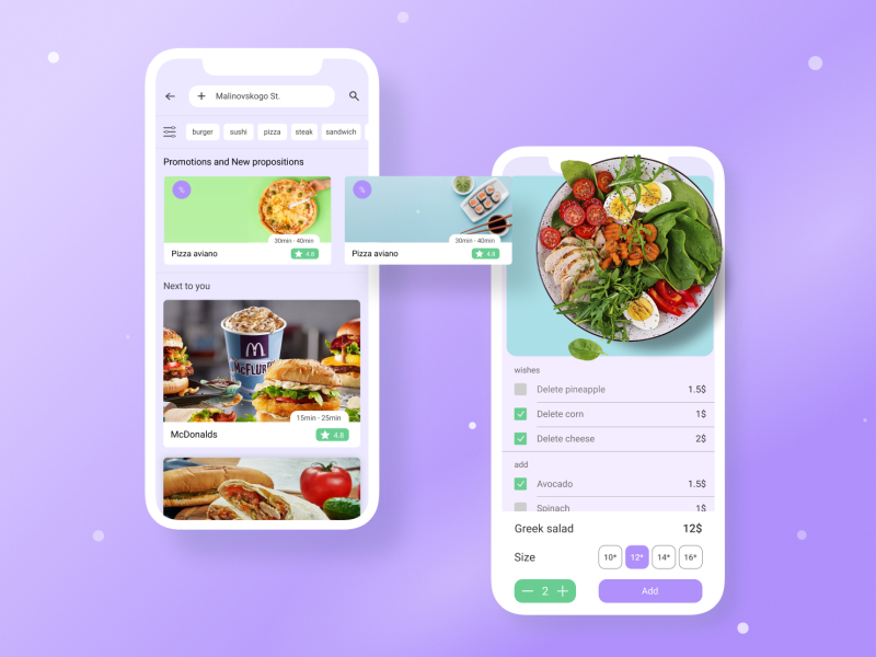 Food Delivery app by Stromenko on Dribbble